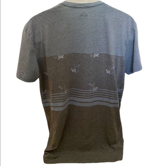 𝅺quiksilver Original Boardshorts Stripe Retro Tee Shirt Men L Large - Picture 5 of 7